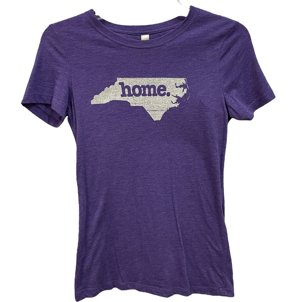 Next Level‎ Apparel North Carolina Home State Purple Graphic T-Shirt Women's